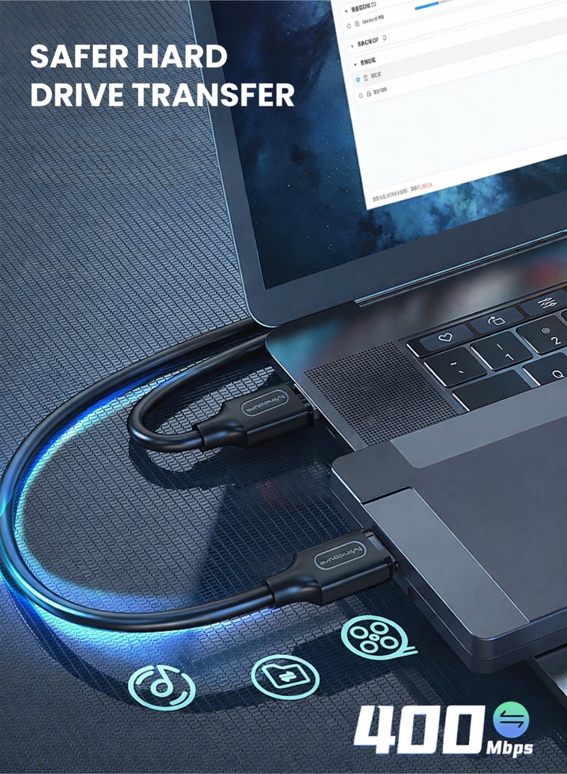 مينديبوريت كابل Mindpure من USB إلى USB بطول 1 متر، كابل USB 3.0 ذكر إلى ذكر (Type A to A)، كابل يو إس بي مزدوج لنقل البيانات بسرعة 5 جيجابت، متوافق مع الهارد ديسك واللابتوب ومبردات الكمبيوتر والـ Hub - Image 5